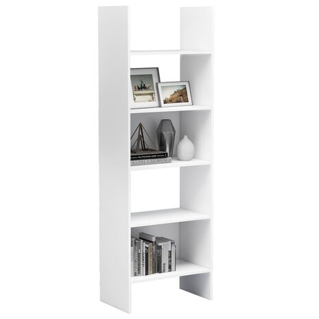 Boekenkast 60x35x180 cm bewerkt hout wit 8720286352625 5