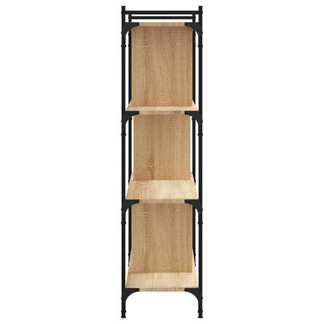 Boekenkast 4-laags 76x32x123 cm bewerkt hout sonoma eikenkleur 8720845418878 5