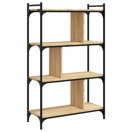 Boekenkast 4-laags 76x32x123 cm bewerkt hout sonoma eikenkleur 8720845418878 6