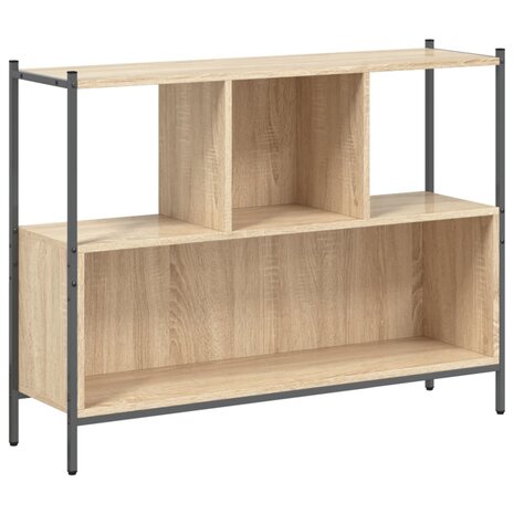 Boekenkast 102x28x77,5 cm bewerkt hout sonoma eikenkleurig 8721012339507 2