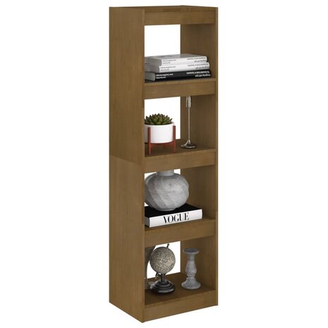 Boekenkast/kamerscherm 40x30x135,5 cm grenenhout honingbruin 8720286608463 4