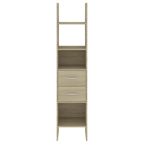 Boekenkast 40x35x180 cm bewerkt hout sonoma eikenkleurig 8720286352748 4