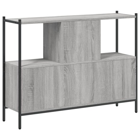 Boekenkast 102x28x77,5 cm bewerkt hout grijs sonoma eikenkleur 8721012339521 7