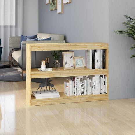 Boekenkast / kamerscherm 100x30x71,5 cm massief grenenhout 8720286609088 1