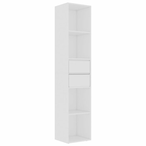 Boekenkast 36x30x171 cm bewerkt hout wit 8720286016619 2