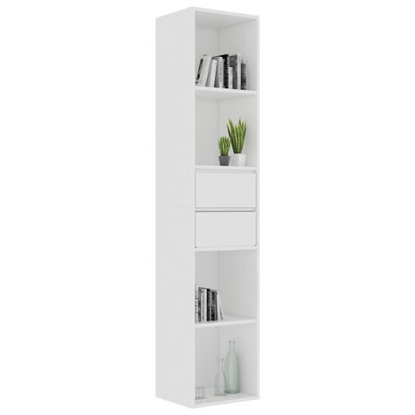 Boekenkast 36x30x171 cm bewerkt hout wit 8720286016619 3