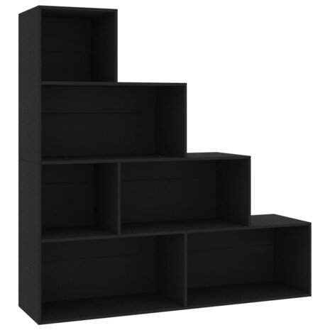 Boekenkast/kamerscherm 155x24x160 cm bewerkt hout zwart 8719883786070 2