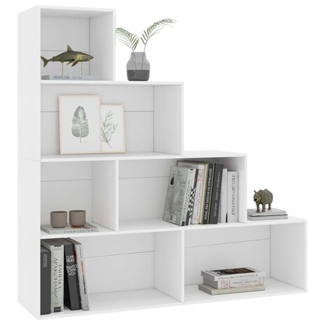 Boekenkast/kamerscherm 155x24x160 cm bewerkt hout wit 8719883786063 3