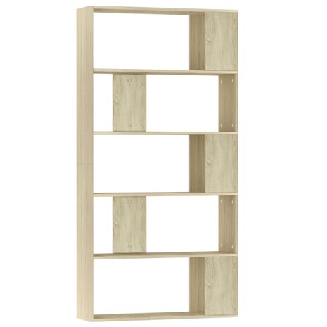 Boekenkast/kamerscherm 80x24x159 cm bewerkt hout sonoma eiken 8719883672632 2