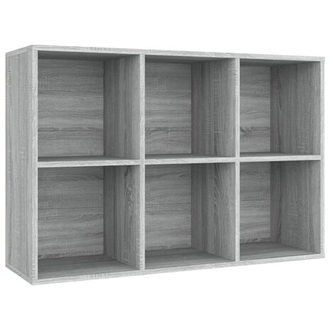 Boekenkast/dressoir 66x30x98 cm bewerkt hout grijs sonoma eiken 8720286975398 9