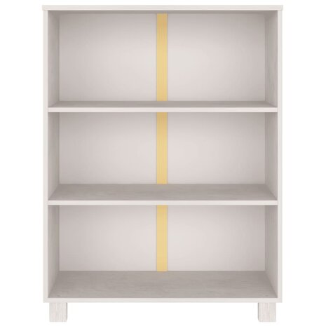 Boekenkast HAMAR 85x35x112 cm massief grenenhout wit 8720286818312 3