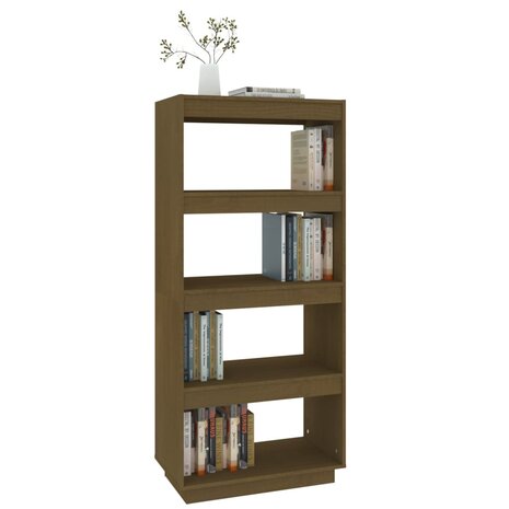 Boekenkast/kamerscherm 60x35x135 cm grenenhout honingbruin 8720286816035 4