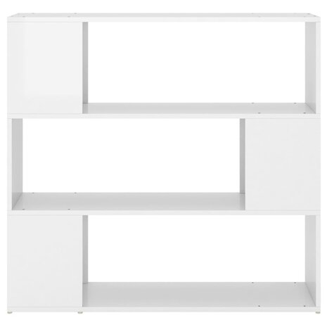 Boekenkast/kamerscherm 100x24x94 cm hoogglans wit 8720286651414 5