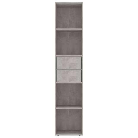 Boekenkast 36x30x171 cm bewerkt hout betongrijs 8720286016657 4