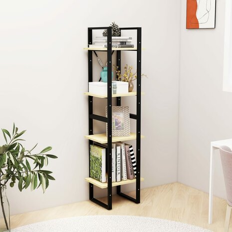 Boekenkast met 4 schappen 40x30x140 cm massief grenenhout 8720286567128 3