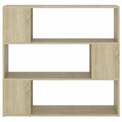 Boekenkast/kamerscherm 100x24x94 cm sonoma eikenkleurig 8720286651384 5