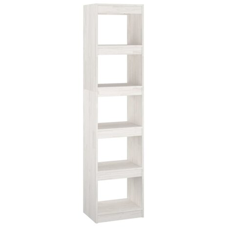 Boekenkast/kamerscherm 40x30x167,5 cm massief grenenhout wit 8720286608494 2