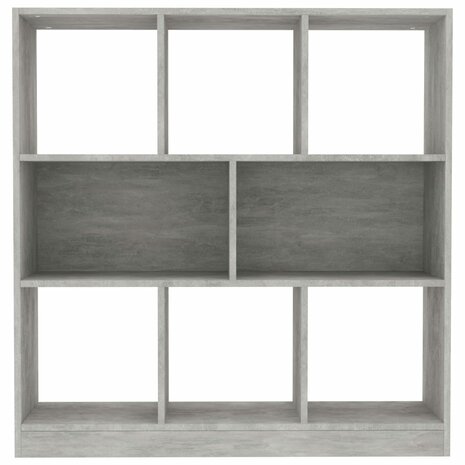 Boekenkast 97,5x29,5x100 cm bewerkt hout betongrijs 8719883673363 4