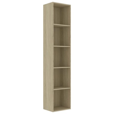 Boekenkast 40x30x189 cm bewerkt hout sonoma eikenkleurig 8719883869506 2