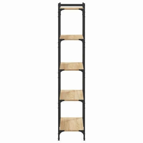 Boekenkast 5-laags 80x30x154 cm bewerkt hout sonoma eikenkleur 8721012194601 5