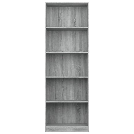 Boekenkast 60x24x175 cm bewerkt hout grijs sonoma eikenkleurig 8720286976388 4