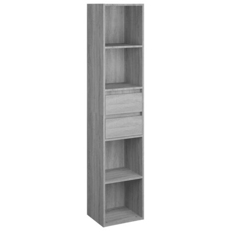 Boekenkast 36x30x171 cm bewerkt hout grijs sonoma eikenkleurig 8720286954522 2