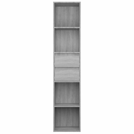 Boekenkast 36x30x171 cm bewerkt hout grijs sonoma eikenkleurig 8720286954522 3