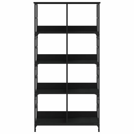 Boekenkast 78,5x33x153 cm bewerkt hout zwart 8721012124158 4