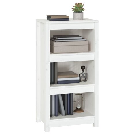 Boekenkast 50x35x97 cm massief grenenhout wit 8720845556563 4