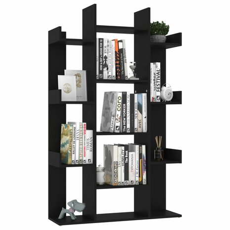 Boekenkast 86x25,5x140 cm spaanplaat zwart 8720286645819 4