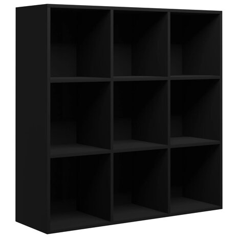 Boekenkast 98x29x97,5 cm bewerkt hout zwart 8719883869841 2