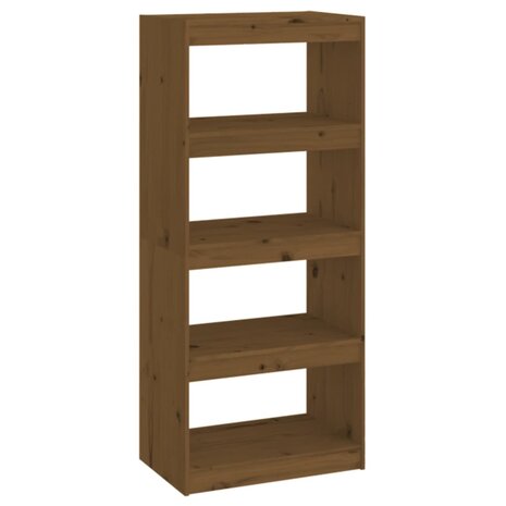 Boekenkast/kamerscherm 60x30x135,5 cm grenenhout honingbruin 8720286608715 2