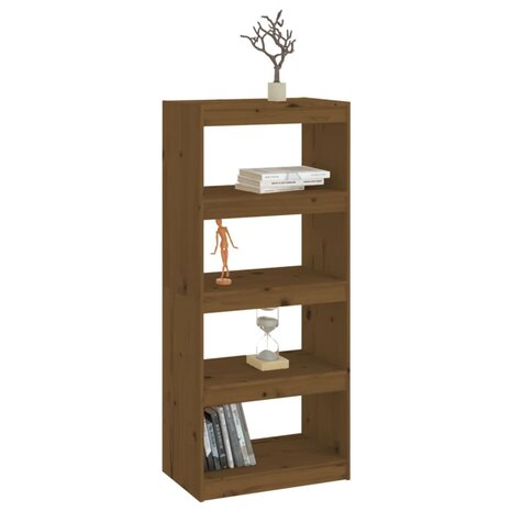 Boekenkast/kamerscherm 60x30x135,5 cm grenenhout honingbruin 8720286608715 4