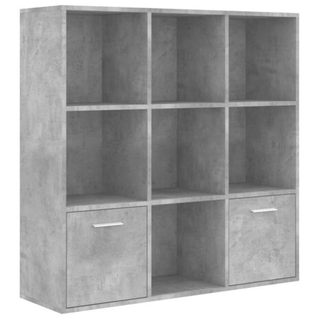 Boekenkast 98x30x98 cm bewerkt hout betongrijs 8719883869780 2