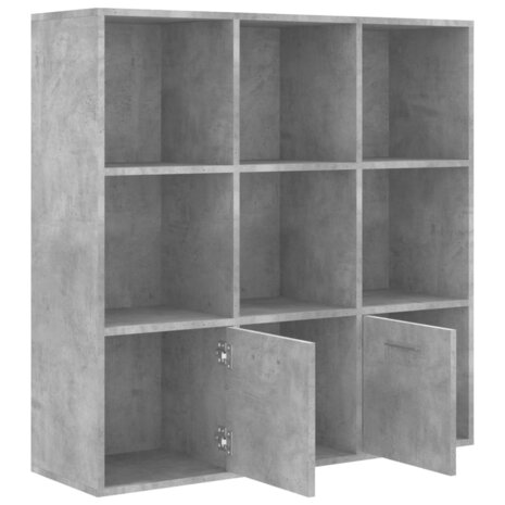 Boekenkast 98x30x98 cm bewerkt hout betongrijs 8719883869780 7