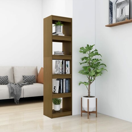 Boekenkast/kamerscherm 40x30x167,5 cm grenenhout honingbruin 8720286608517 3