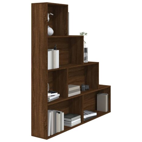 Boekenkast 155x24x160 cm bruineikenkleurig 8720286954119 6