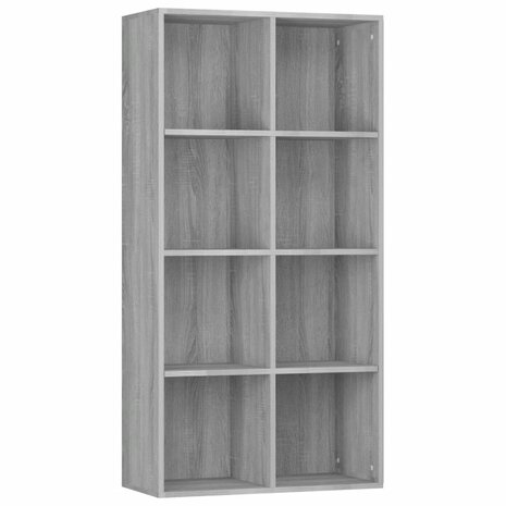 Boekenkast 66x30x130 cm bewerkt hout sonoma grijs 8720286975121 2