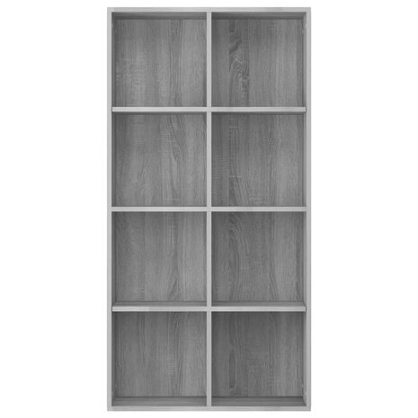 Boekenkast 66x30x130 cm bewerkt hout sonoma grijs 8720286975121 3