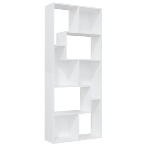 Boekenkast 67x24x161 cm bewerkt hout wit 8719883915791 2