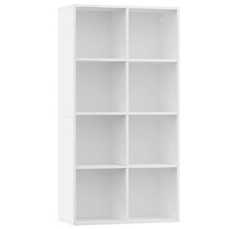 Boekenkast/dressoir 66x30x130 cm bewerkt hout wit 8719883673141 2