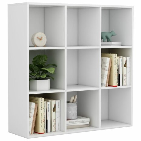 Boekenkast 98x29x97,5 cm bewerkt hout wit 8719883869834 5