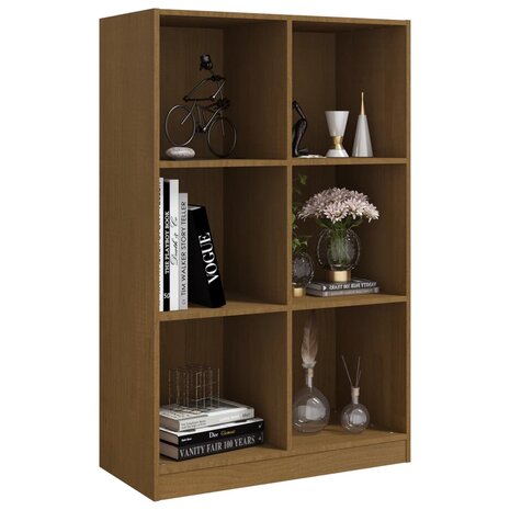 Boekenkast 70x33x110 cm massief grenenhout honingbruin 8720286772867 4