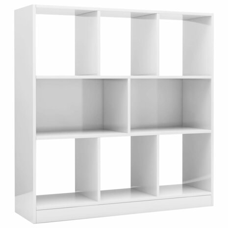 Boekenkast 97,5x29,5x100 cm spaanplaat hoogglans wit 8719883673387 2