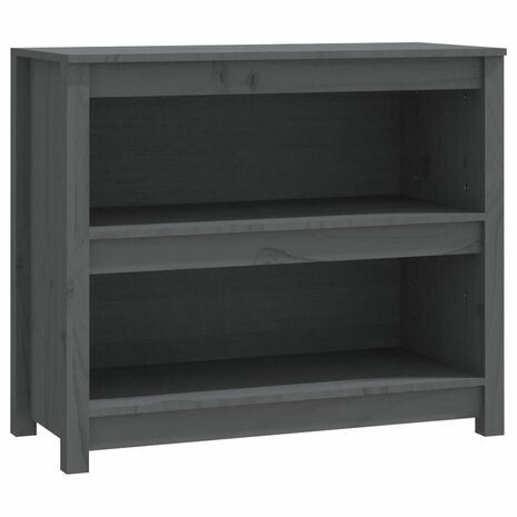 Boekenkast 80x35x68 cm massief grenenhout grijs 8720845556273 2