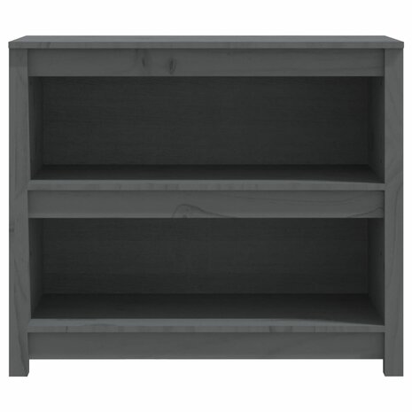 Boekenkast 80x35x68 cm massief grenenhout grijs 8720845556273 5