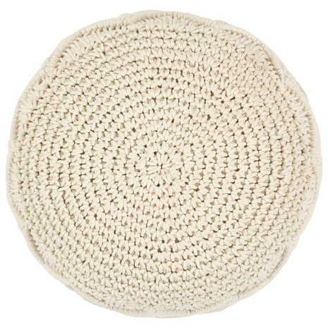 Poef macramé handgemaakt 45x30 cm katoen 8718475735335 2