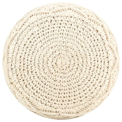 Poef macramé handgemaakt 45x30 cm katoen 8720286181027 2