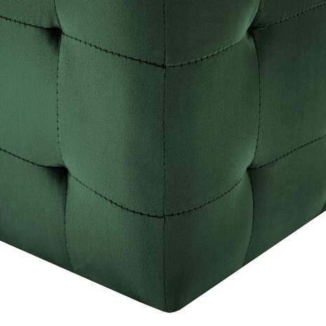 Poef 2 st 30x30x30 cm fluweel groen 8719883724546 5