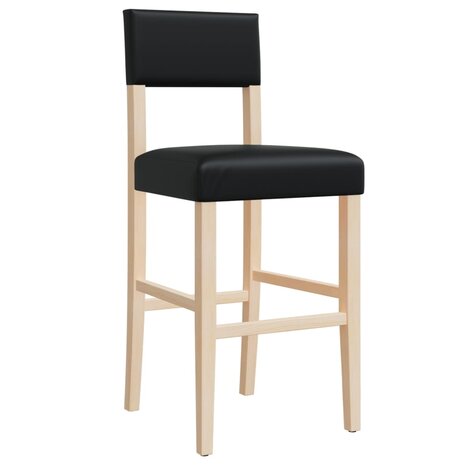 Barstoelen 2 st massief rubberhout en kunstleer 8721012879409 4